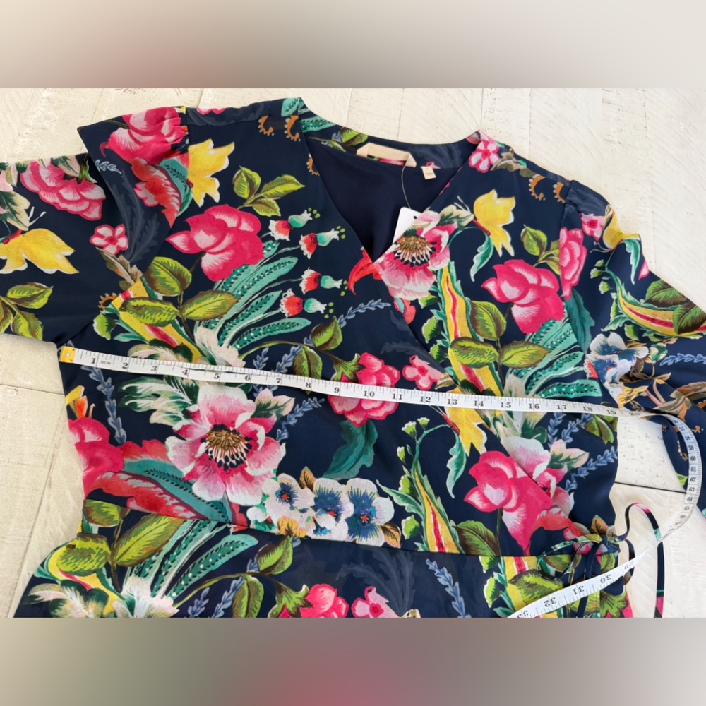 Soft Surroundings Samantha Maxi Floral Faux Wrap Dress size Large NWT - Picture 5 of 9